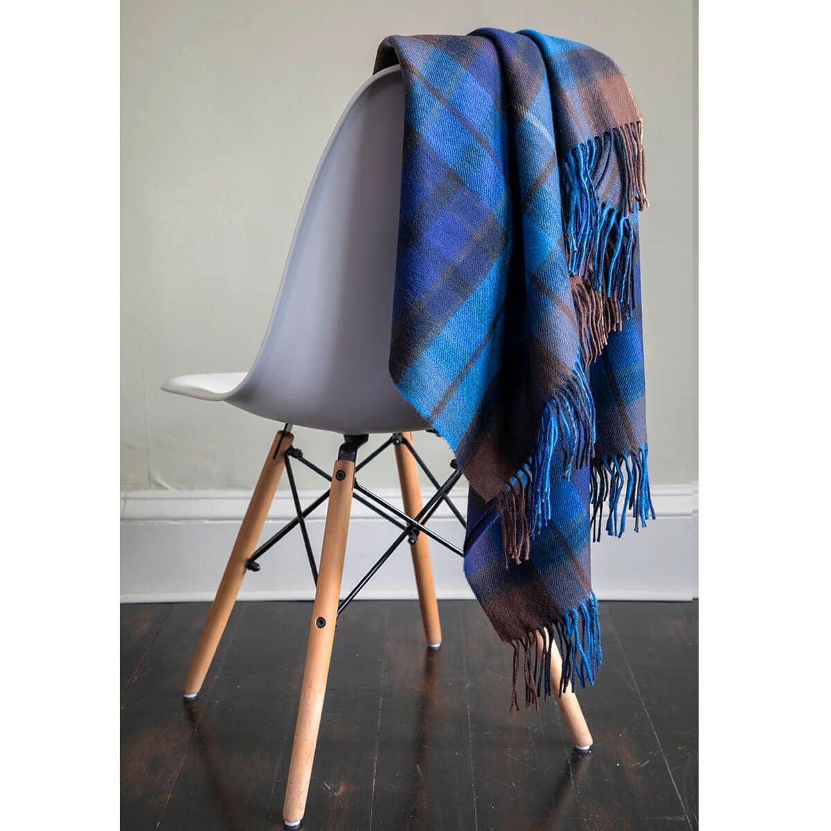 Lambswool Blanket # 3 - Buchanan Blue Tartan Lambswool Blanket