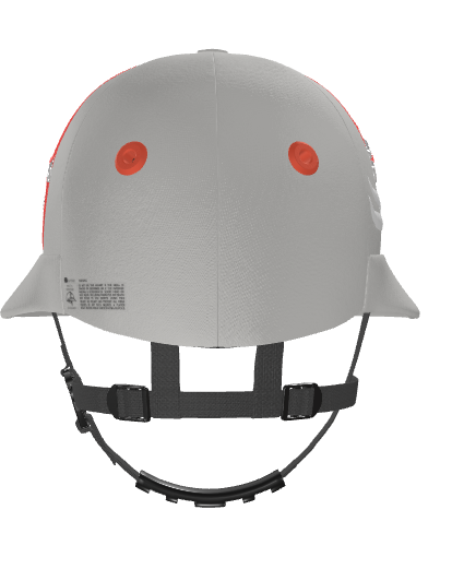 Casablanca Polo Helmet – Light Grey Cloth (Red & Silver details)