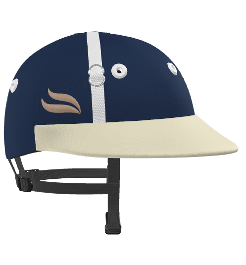 Casablanca Polo Helmet – Navy and Ivory Cloth