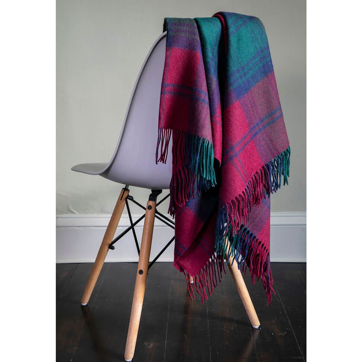 Barlow & Potts Polo Blanket - Lindsay Check Tartan Lambswool