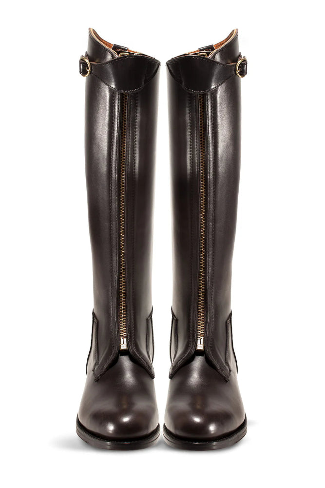 Pro Zipper Front Polo Boots (DARK BROWN)