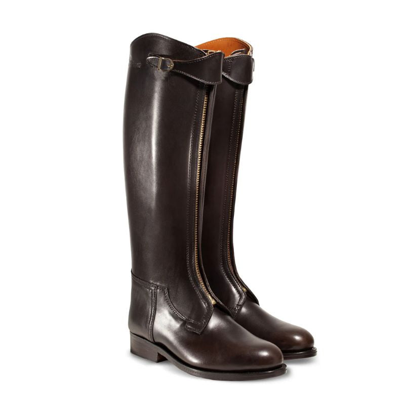 Pro Zipper Front Polo Boots (DARK BROWN)