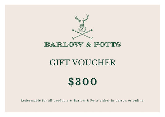Barlow & Potts Gift Card - $300