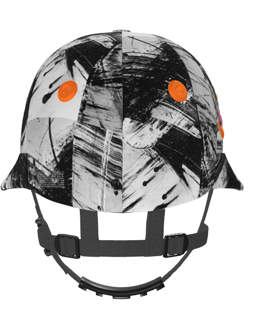 Casablanca Polo Helmet – Black and White Art Print Cloth