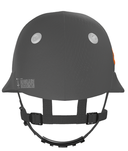 Casablanca Polo Helmet – Dark Grey with Orange Logo Cloth