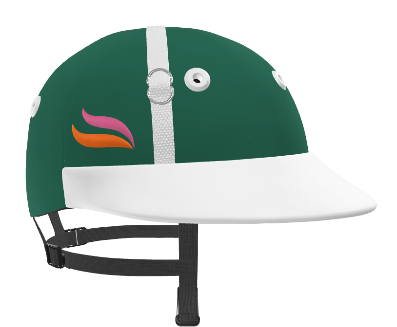 Casablanca Polo Helmet – Hunter Green and White Soft Shell