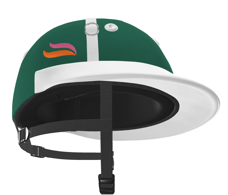 Casablanca Polo Helmet – Hunter Green and White Soft Shell