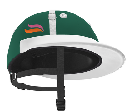 Casablanca Polo Helmet – Hunter Green and White Soft Shell
