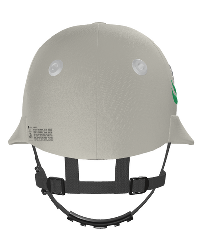 Casablanca Polo Helmet – Light Grey and Green Logo Cloth