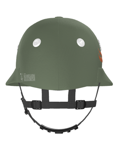 Casablanca Polo Helmet – Olive Green Cloth (White and Brown details)
