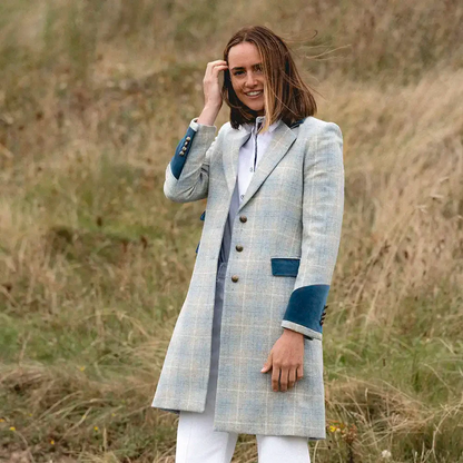 Demelza Sky Blue Wool Coat