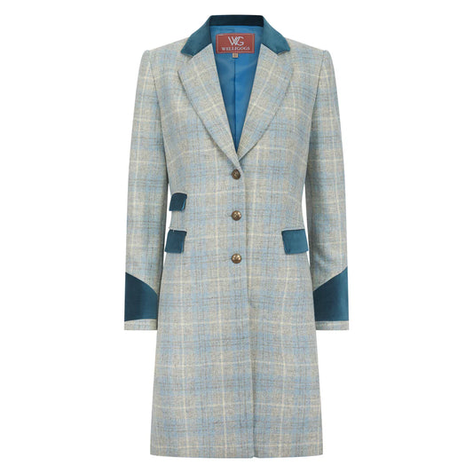 Demelza Sky Blue Wool Coat