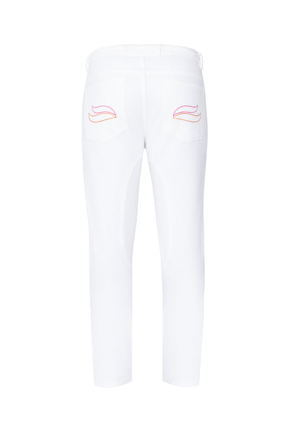 White Close Contact Jeans