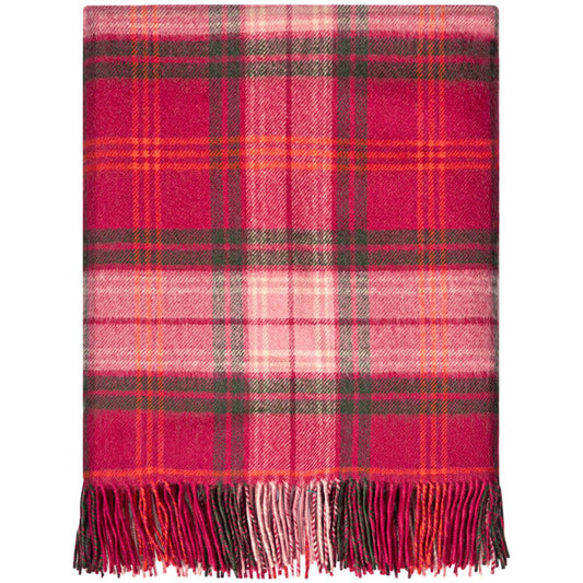 Barlow & Potts Polo Blanket - Hunting Rose Tartan Lambswool
