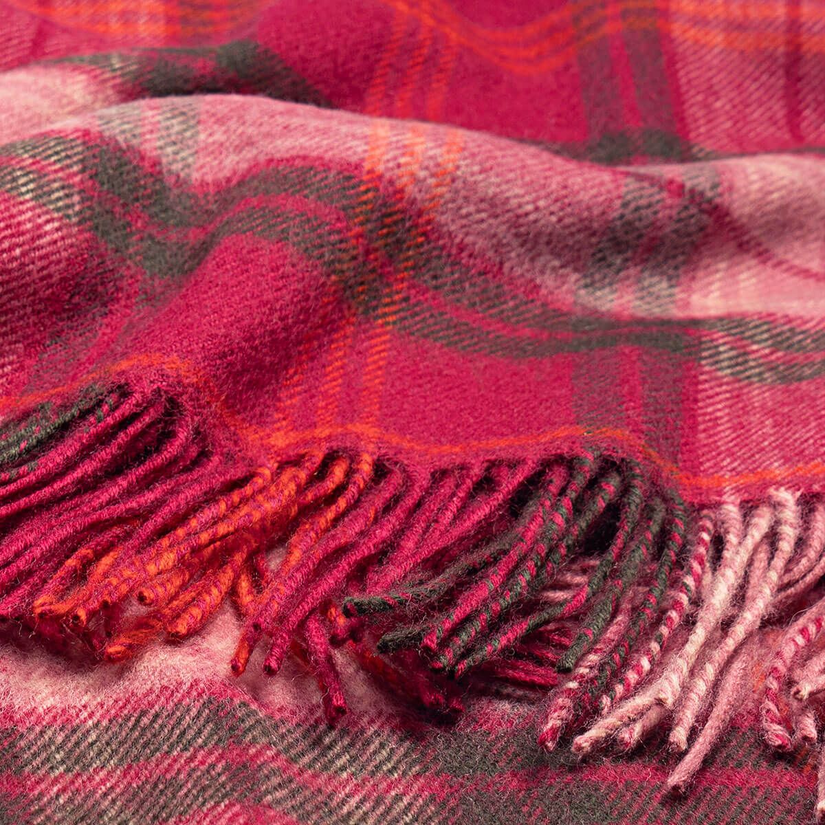 Barlow & Potts Polo Blanket - Hunting Rose Tartan Lambswool