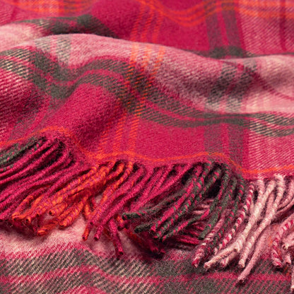 Barlow & Potts Polo Blanket - Hunting Rose Tartan Lambswool