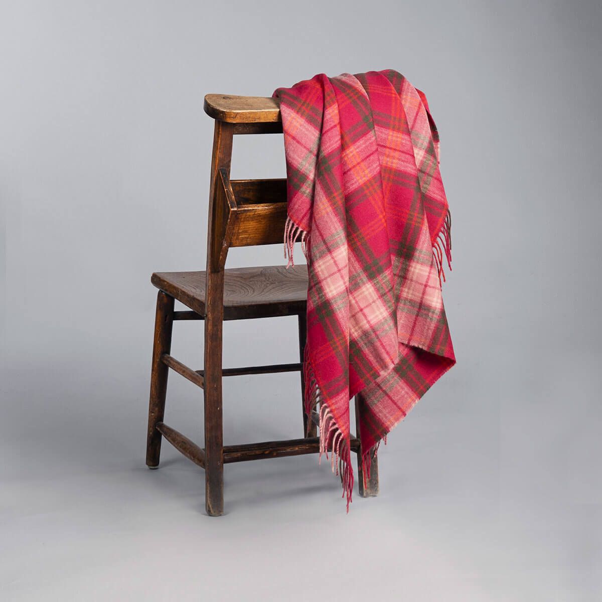 Barlow & Potts Polo Blanket - Hunting Rose Tartan Lambswool