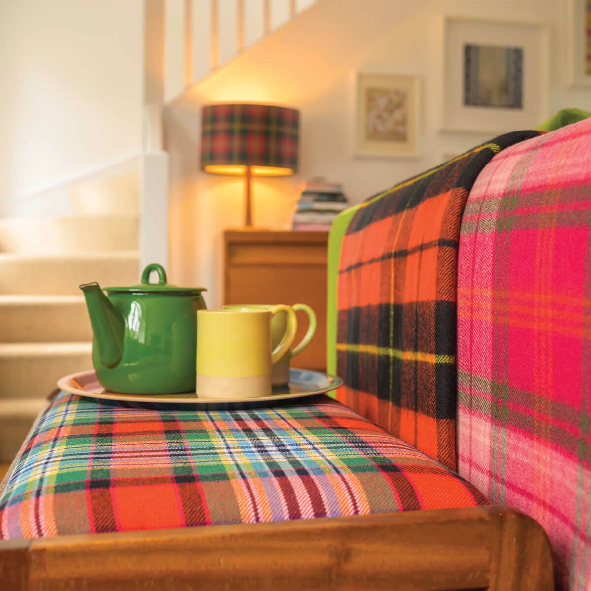 Barlow & Potts Polo Blanket - Hunting Rose Tartan Lambswool