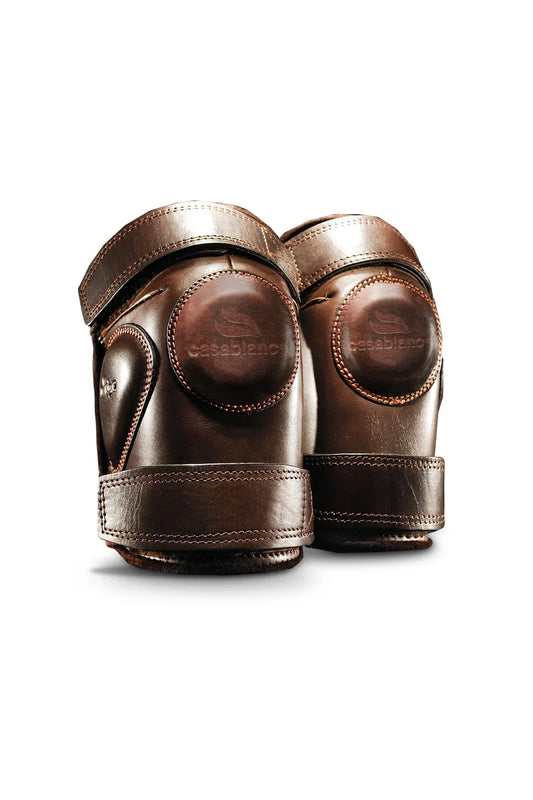 Velcro Kneeguards - Double Strap (Brown)