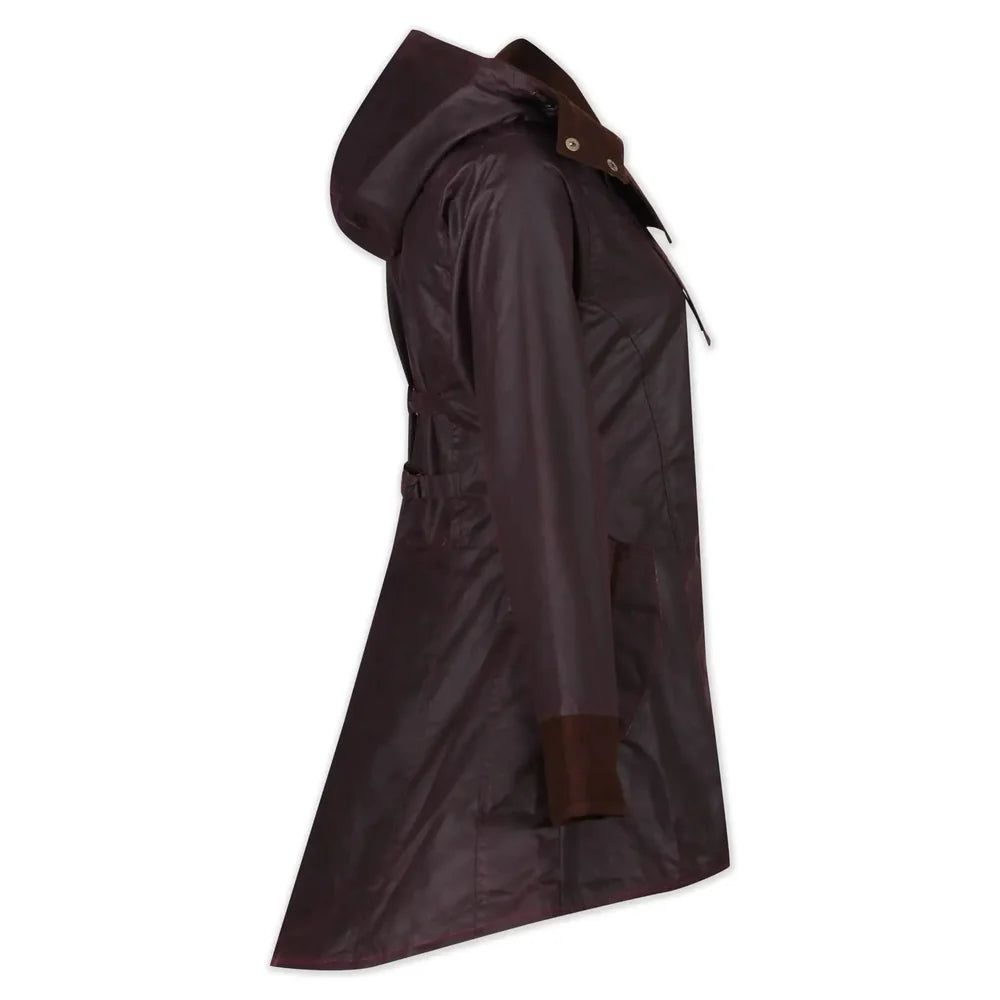 Louise Mahogany Wax Coat