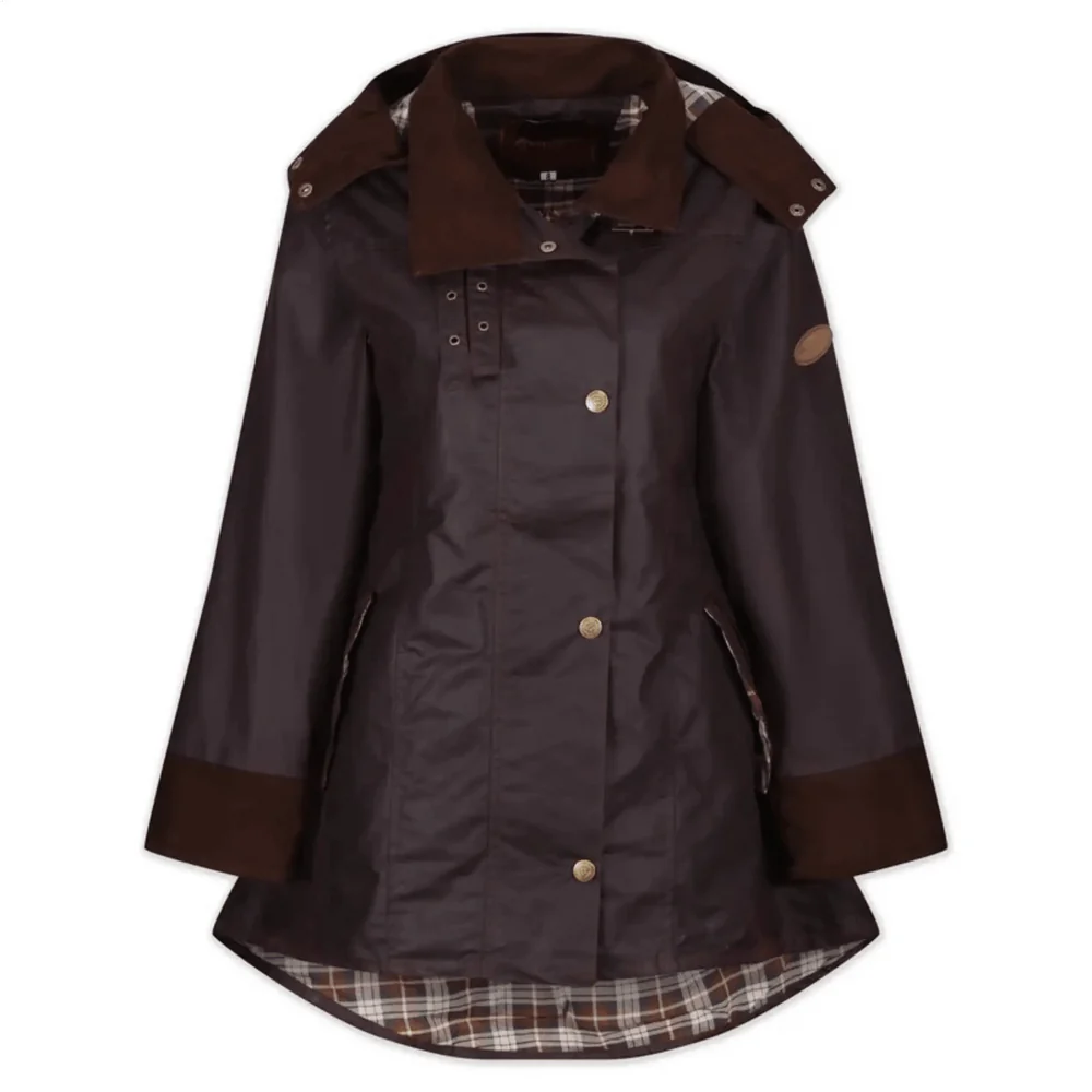 Louise Mahogany Wax Coat