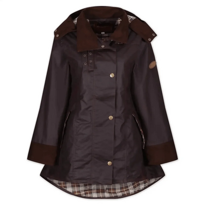 Louise Mahogany Wax Coat