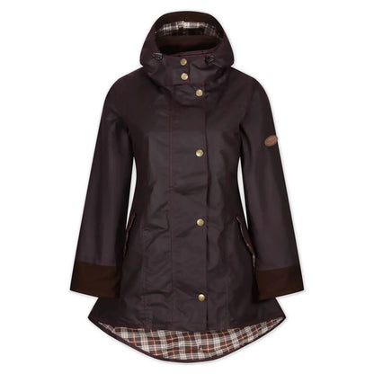 Louise Mahogany Wax Coat