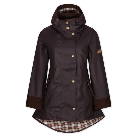 Louise Mahogany Wax Coat