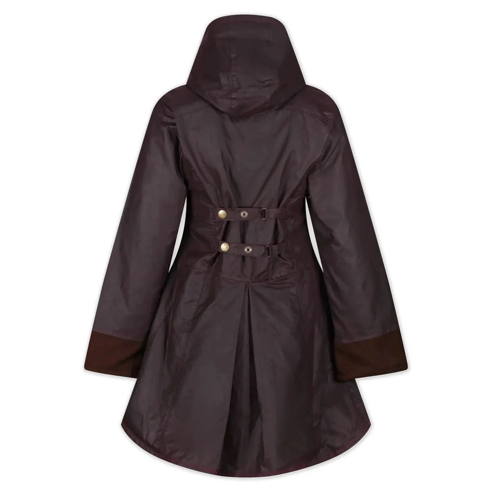 Louise Mahogany Wax Coat