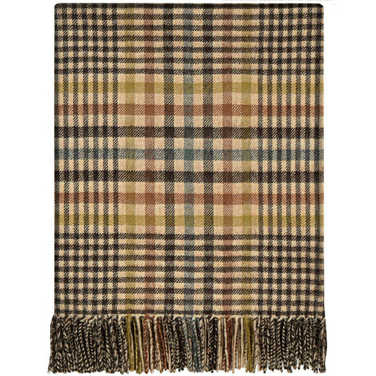 Barlow & Potts Polo Blanket - Antique Check Tartan Lambswool