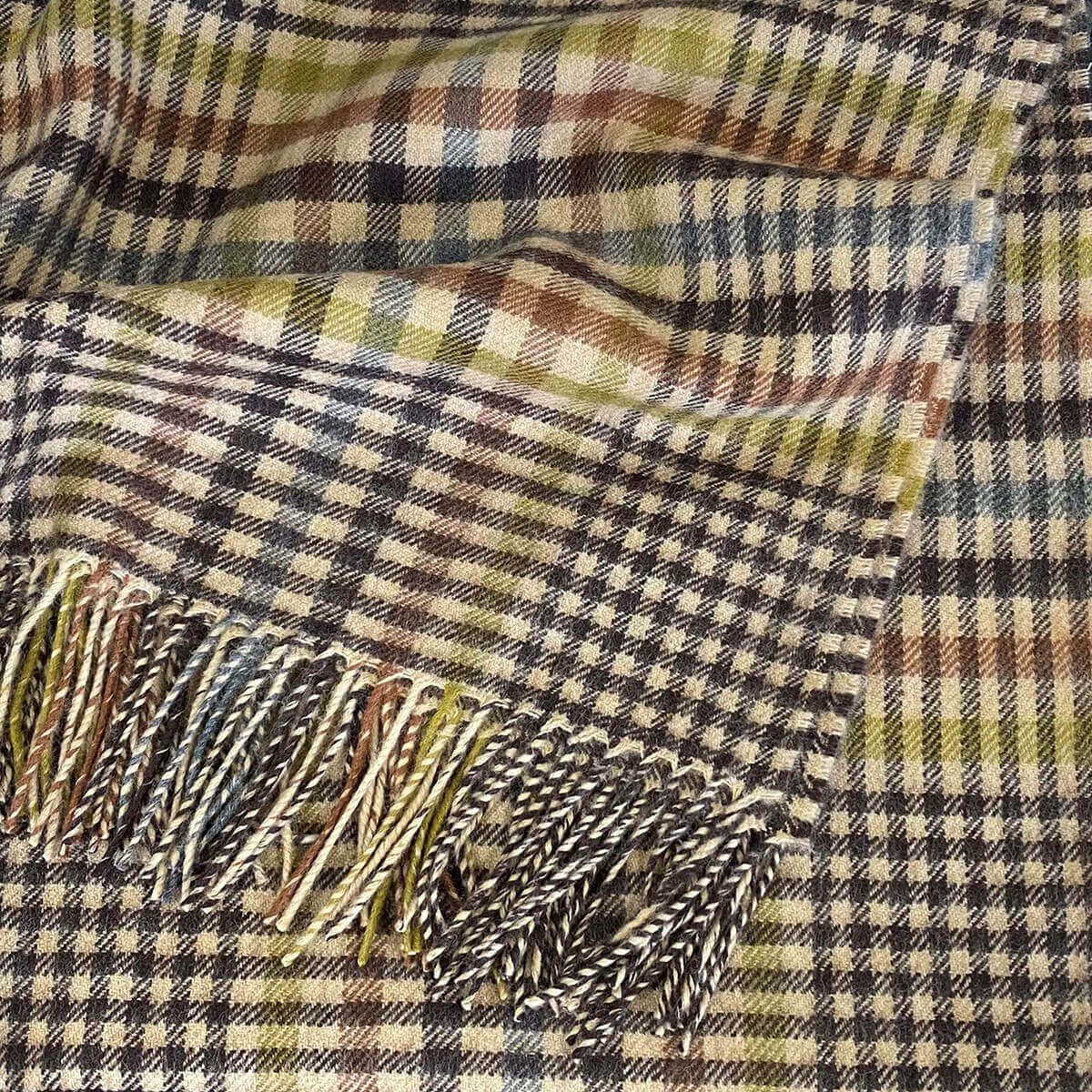 Barlow & Potts Polo Blanket - Antique Check Tartan Lambswool