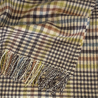 Barlow & Potts Polo Blanket - Antique Check Tartan Lambswool