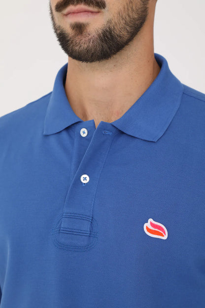 Casablanca Knitted Polo Shirt - Royal Blue